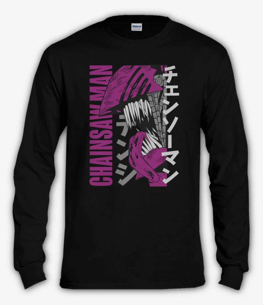Polera manga larga Negro de Chainsaw