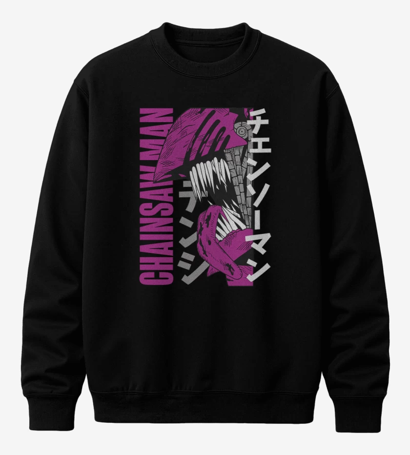 Poleron polo Negro de Chainsaw