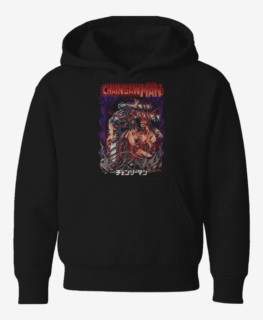 Poleron de niño Negro de Chainsawman gore