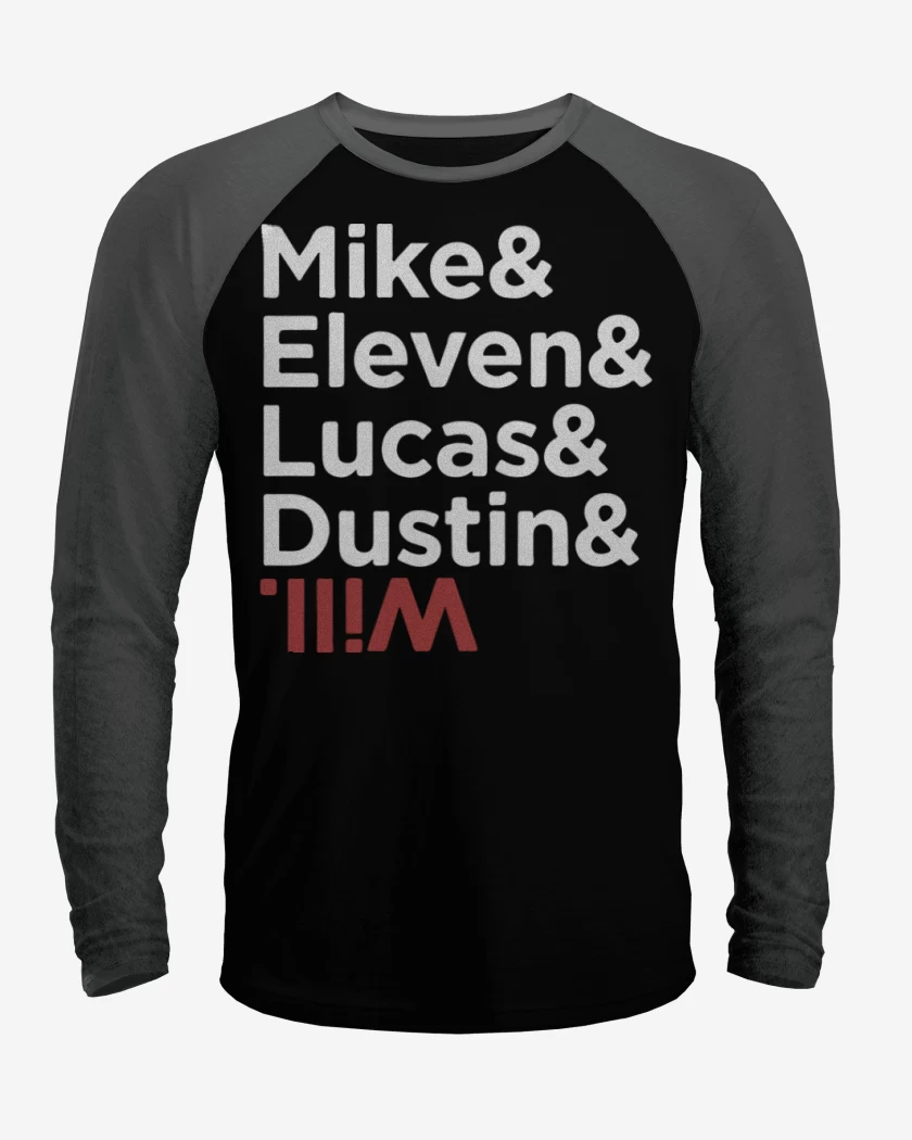 Polera Raglan Negro / Negro Heather de Mi