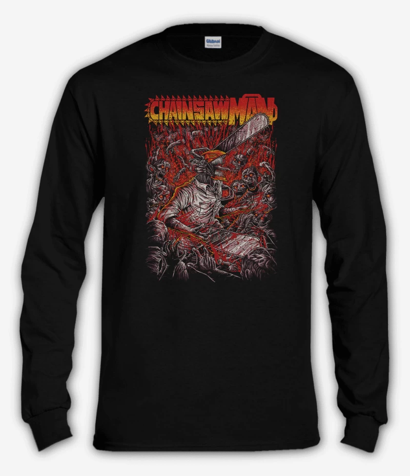 Polera manga larga Negro de Chainsawman