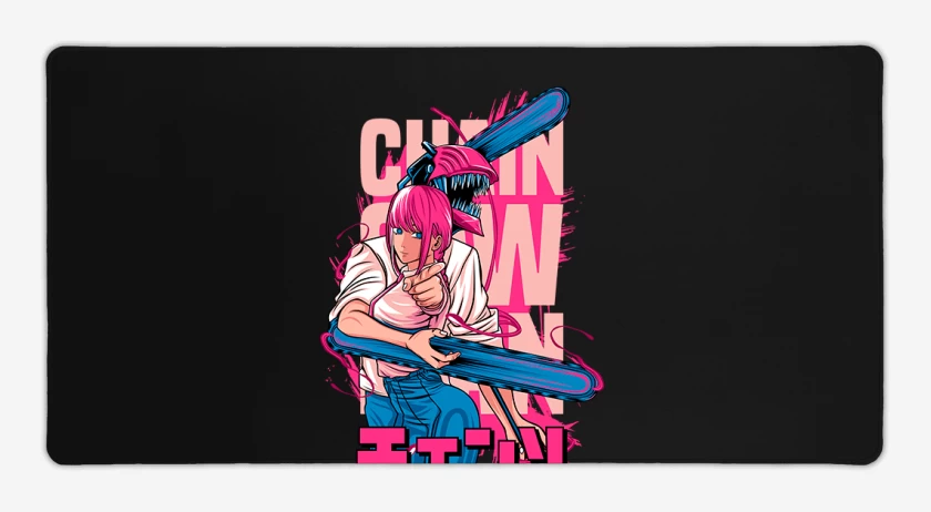 Mouse pad Gamer Negro de Denji and makima