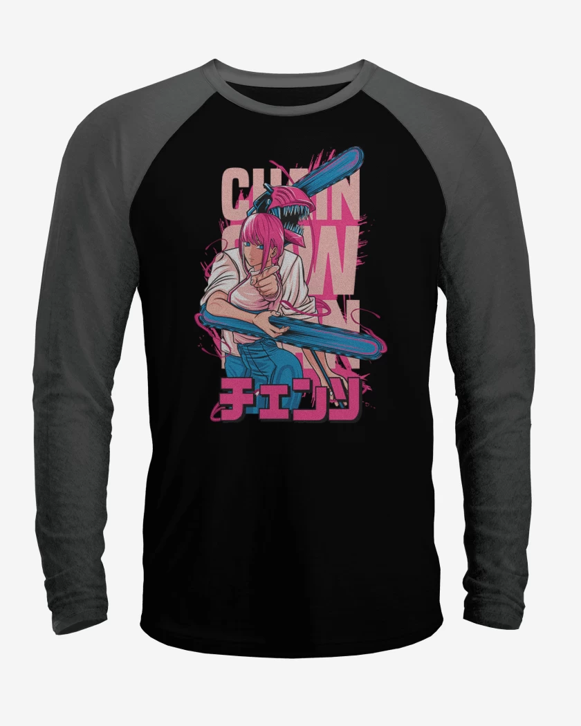 Polera Raglan Denji and makima