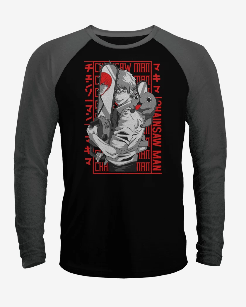 Polera Raglan Denji and pochita