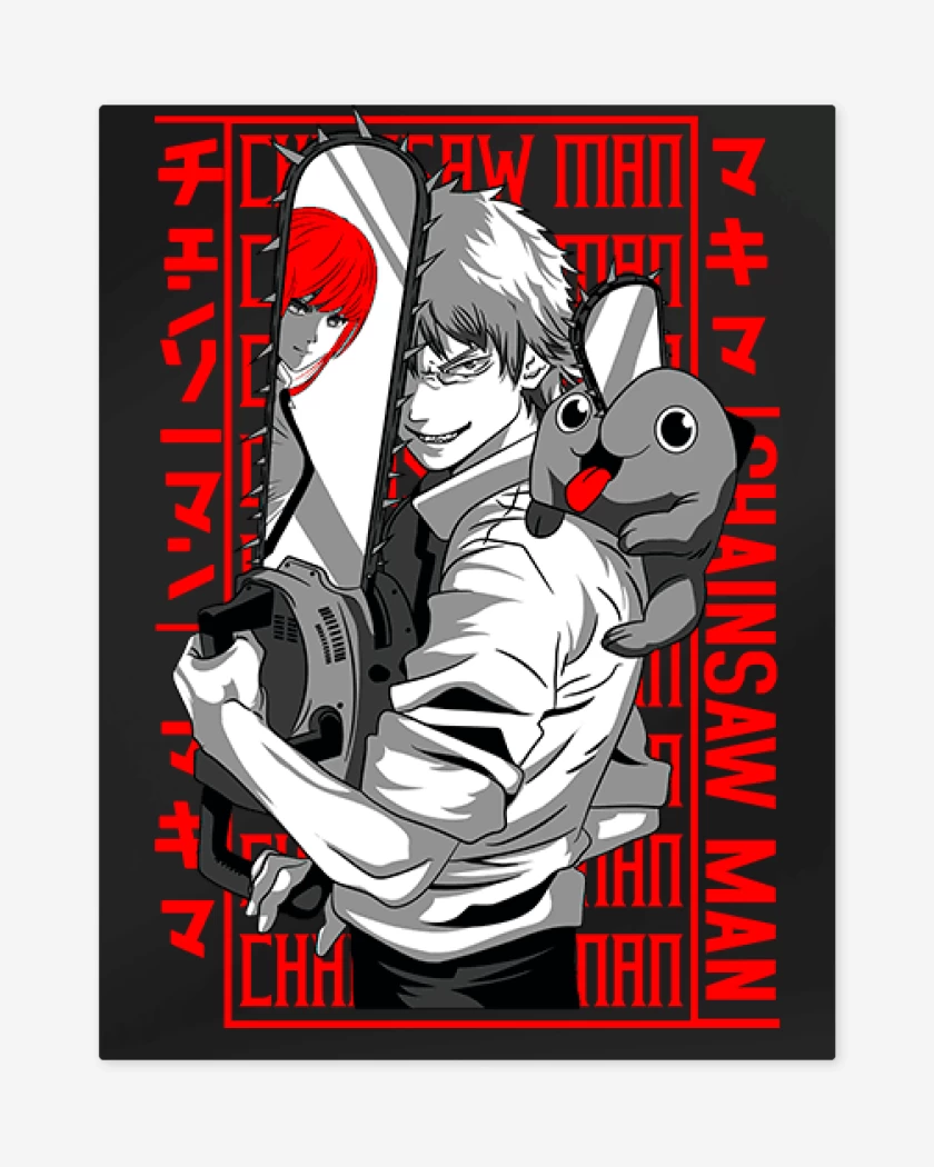 Print metalico Denji and pochita