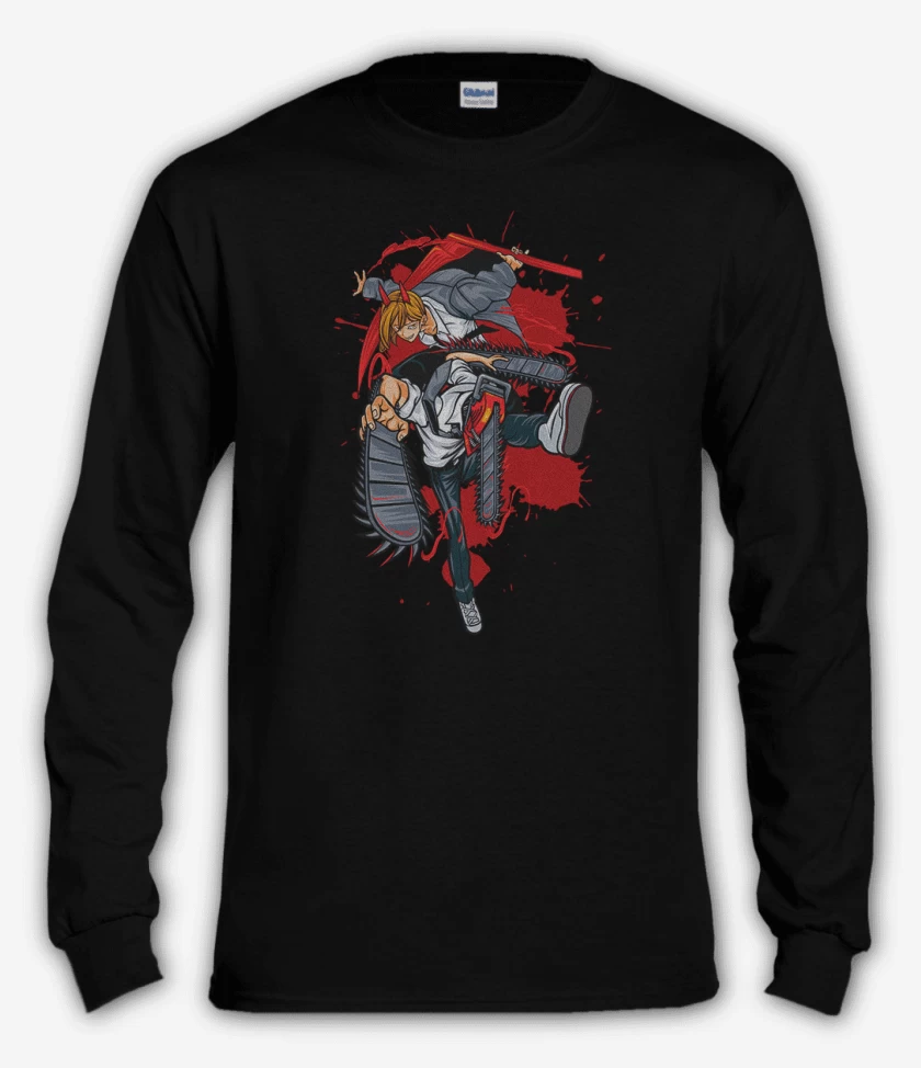 Polera manga larga Negro de Denji and power