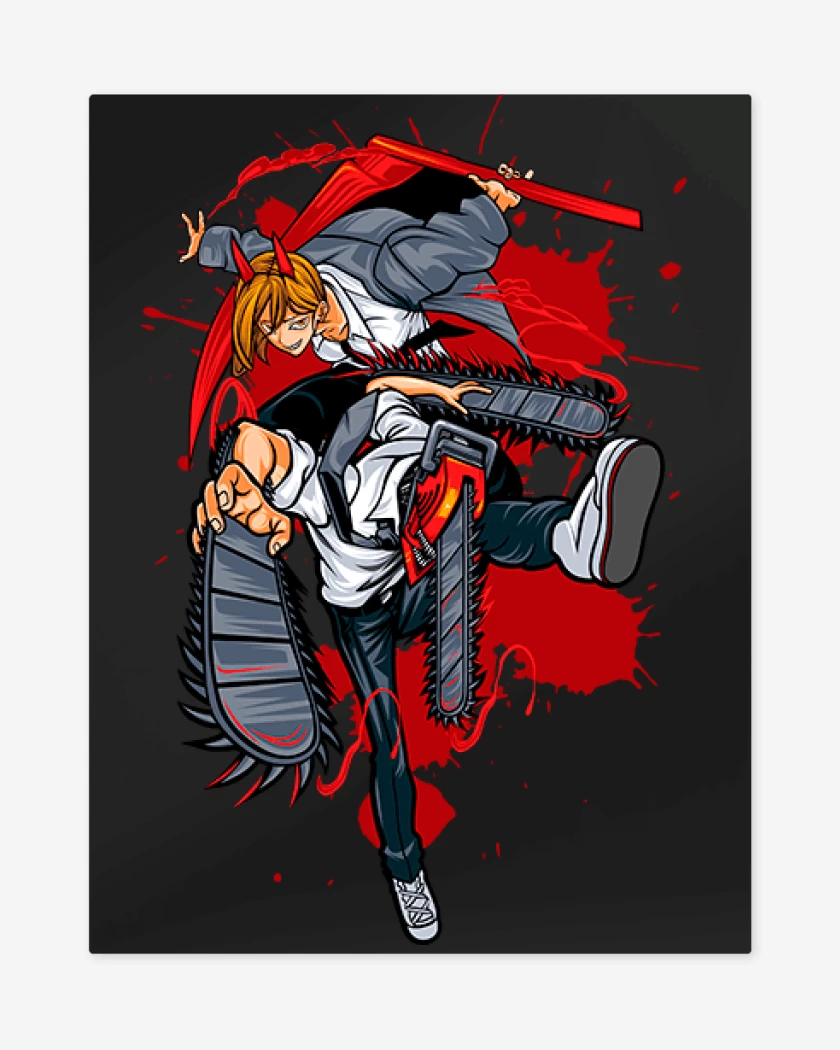 Print metalico Denji and power