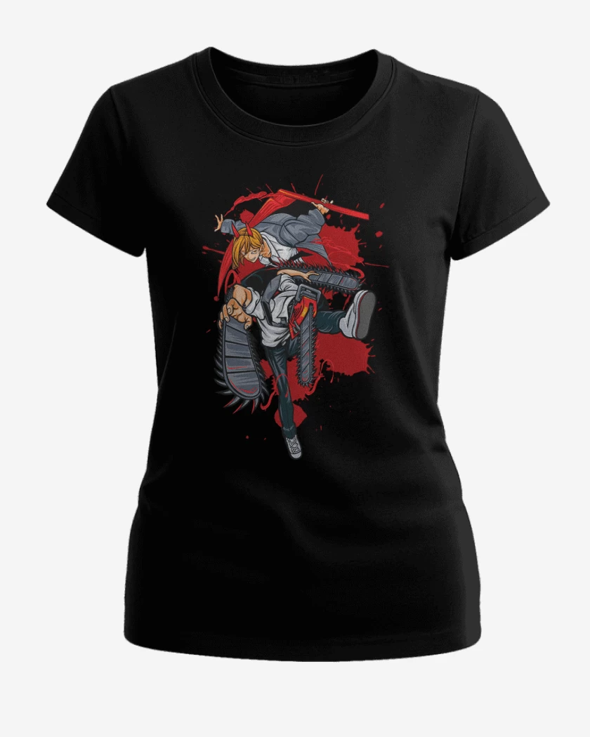 Polera de Mujer Negro de Denji and power