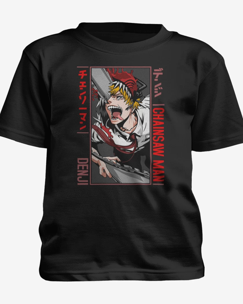 Polera de niño Negro de Denji Motosierra