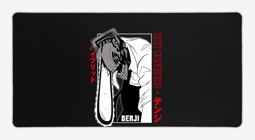 Mouse pad Gamer Negro de Denji n°1