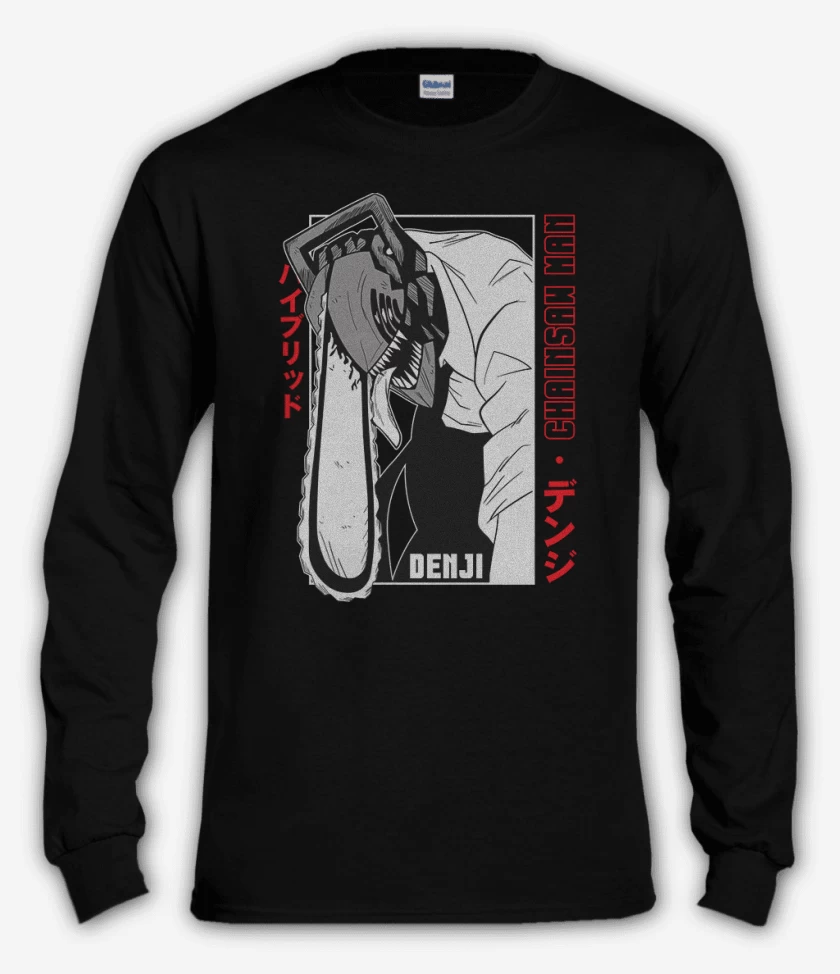 Polera manga larga Negro de Denji n°1