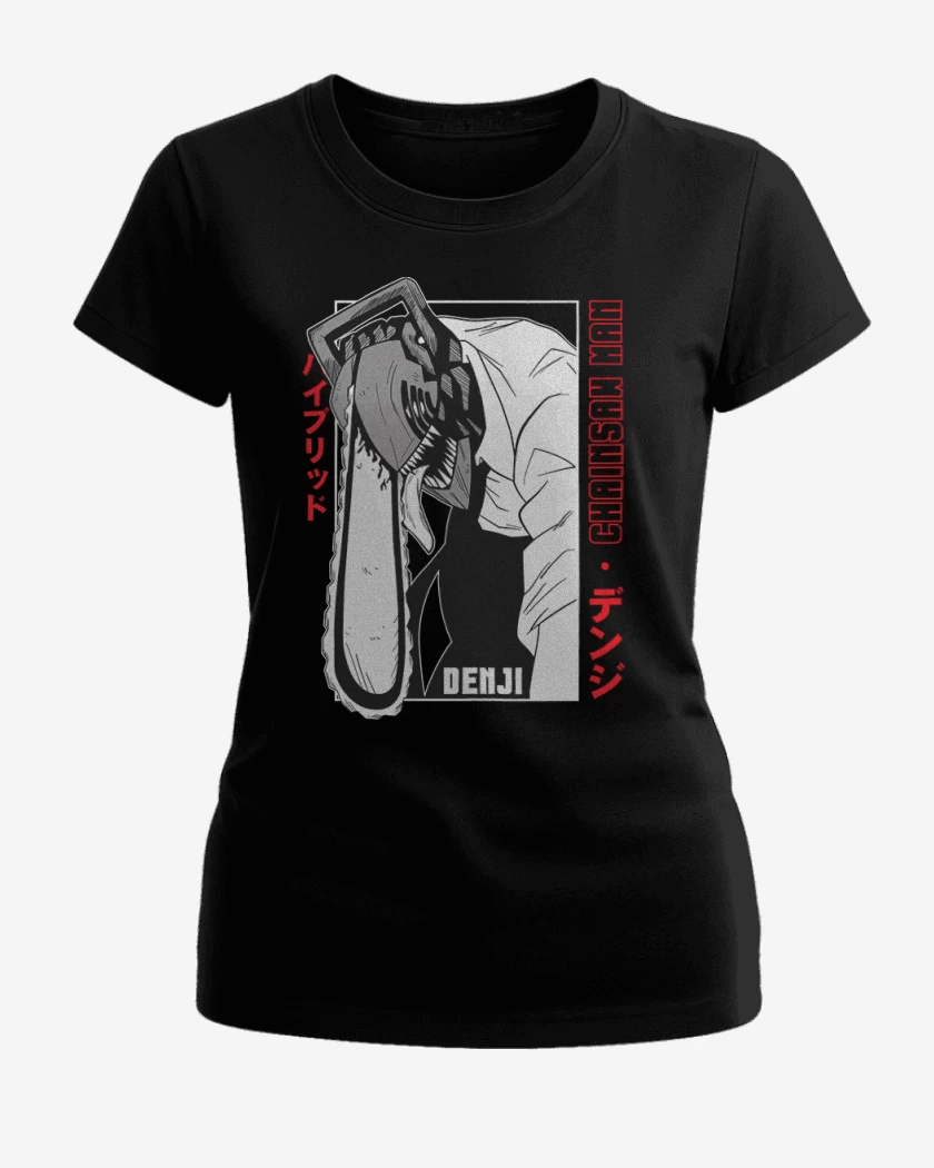 Polera de Mujer Negro de Denji n°1