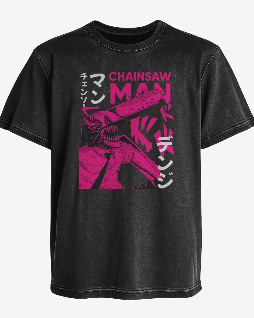 Polera desgastada Negro de Denji n°2