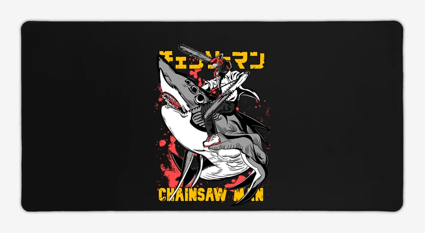 Mouse pad Gamer Negro de Denji Shark