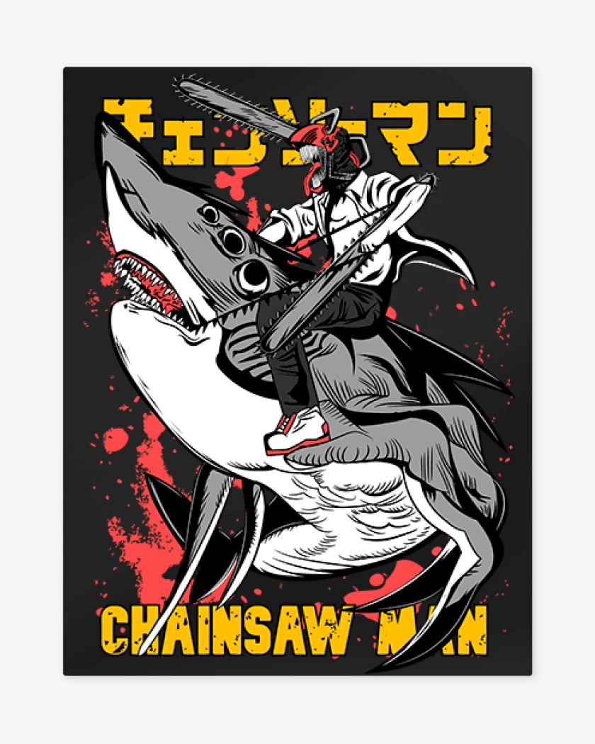 Print metalico Denji Shark