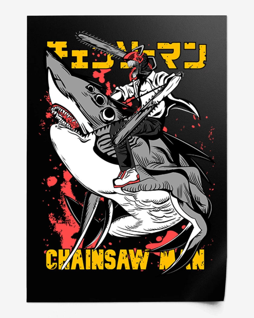 Print Denji Shark