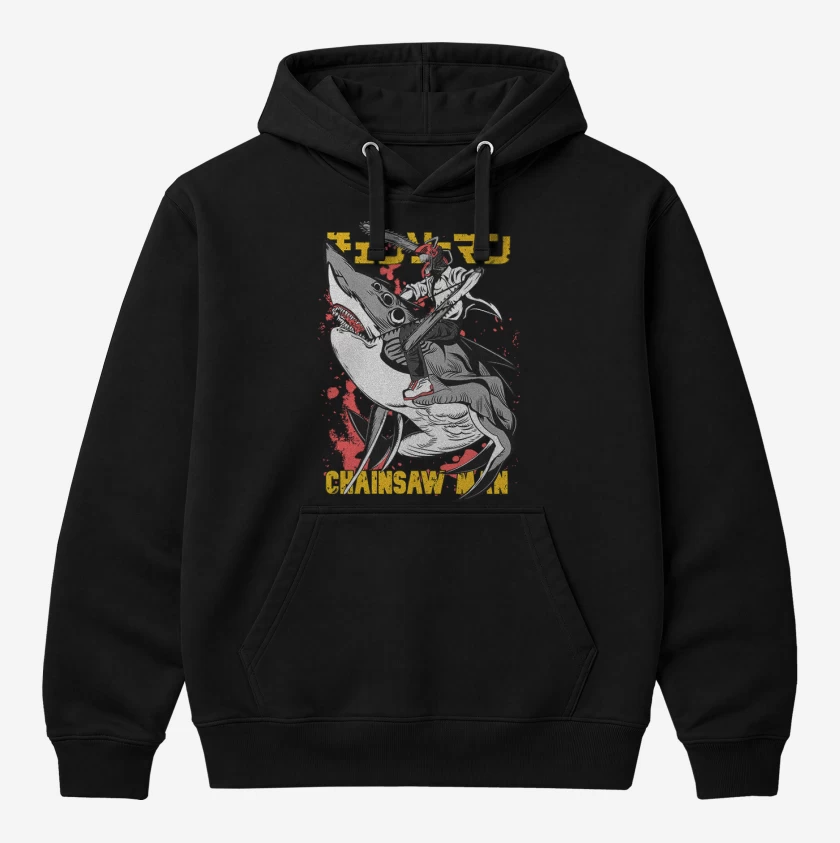 Polerón Canguro Negro de Denji Shark