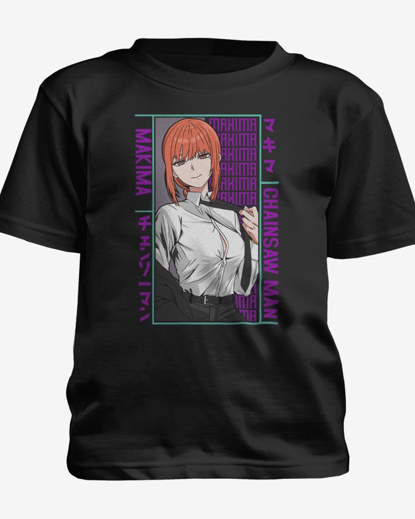 Polera de niño Negro de Makima Chainsawman