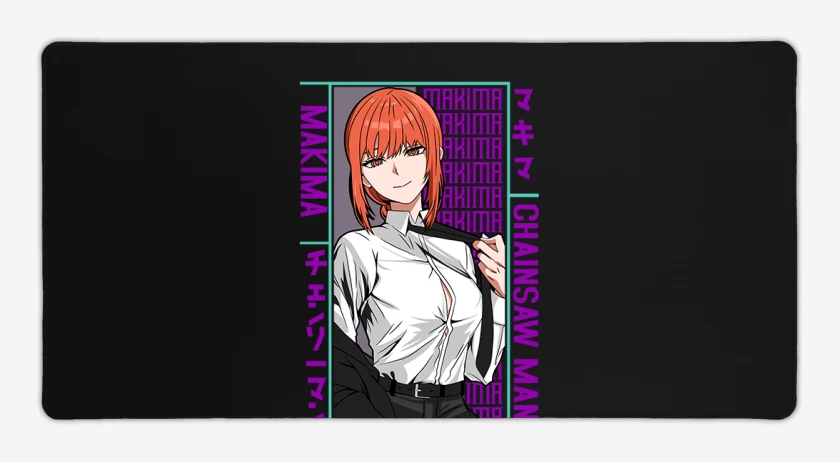 Mouse pad Gamer Negro de Makima Chainsawman