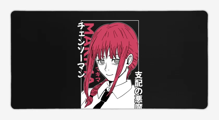 Mouse pad Gamer Negro de Makima n°2