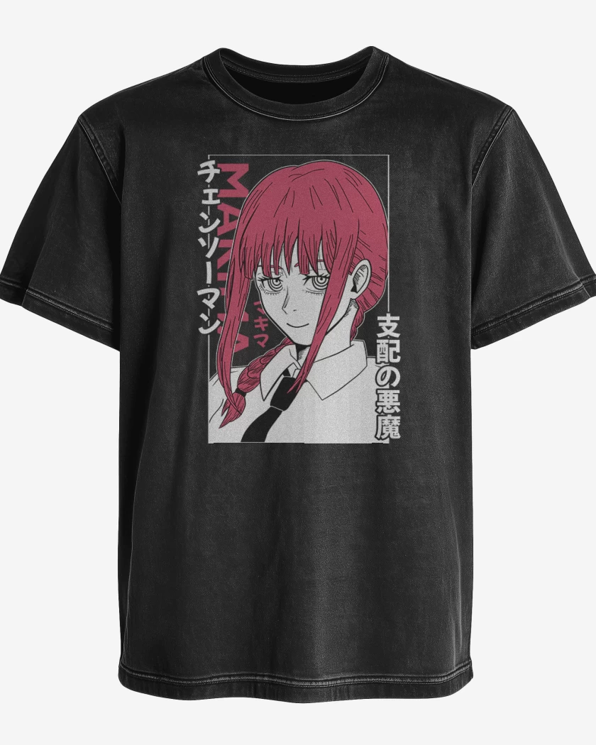 Polera desgastada Negro de Makima n°2