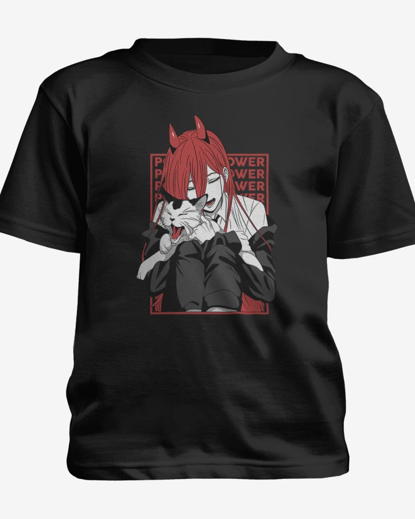 Polera de niño Negro de Power cat