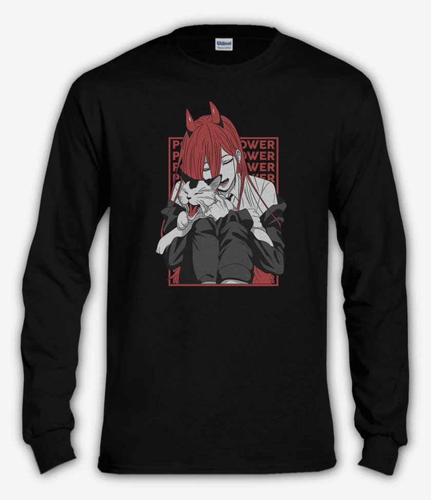 Polera manga larga Power cat
