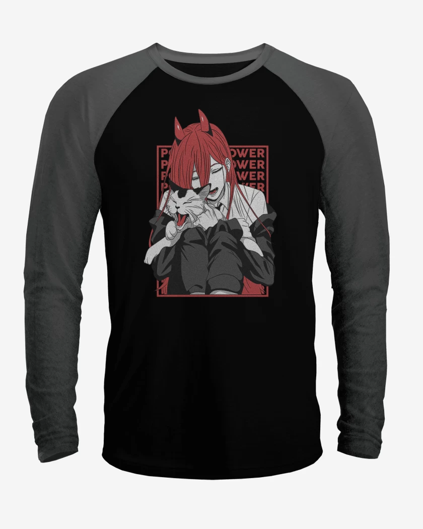 Polera Raglan Power cat
