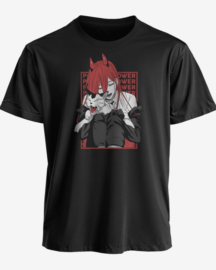 Polera premium Negro de Power cat
