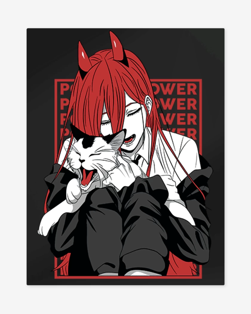 Print metalico Negro de Power cat