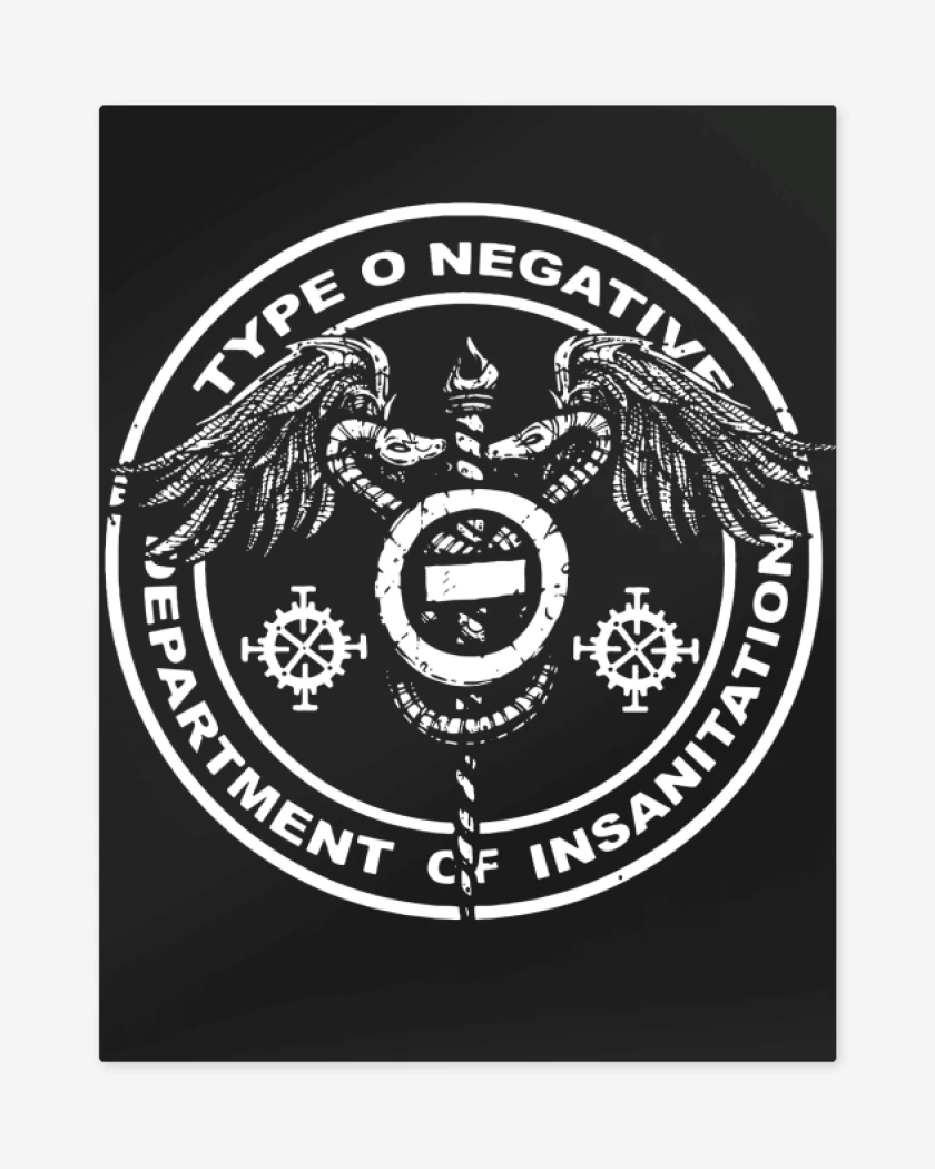 Print metalico Negro de TON - Department of Insanitation