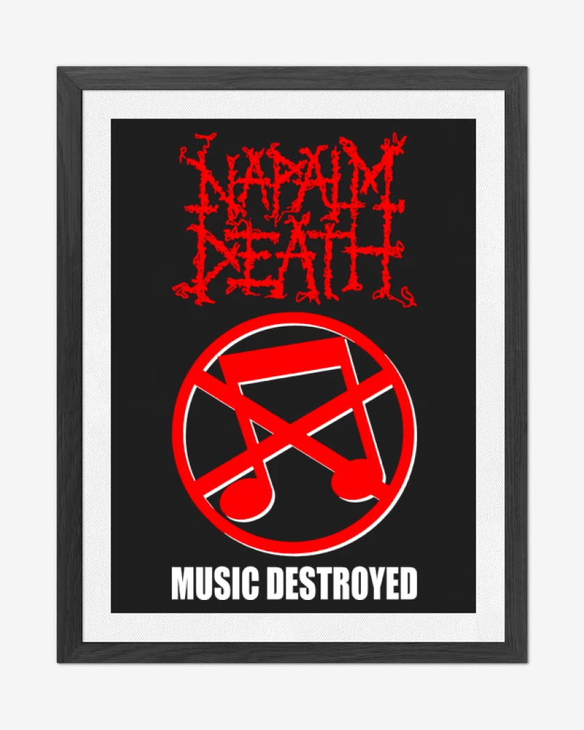 Cuadro decorativo Napalm Death Music Destroyed