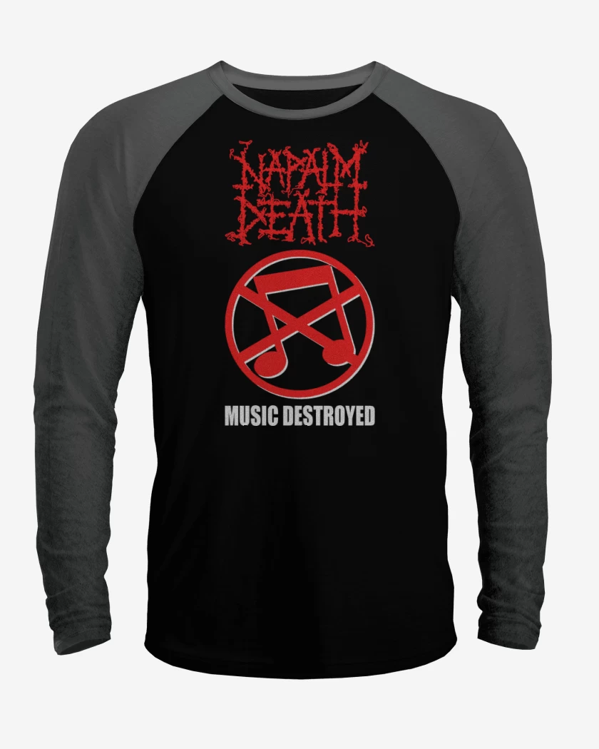 Polera Raglan Napalm Death Music Destroyed