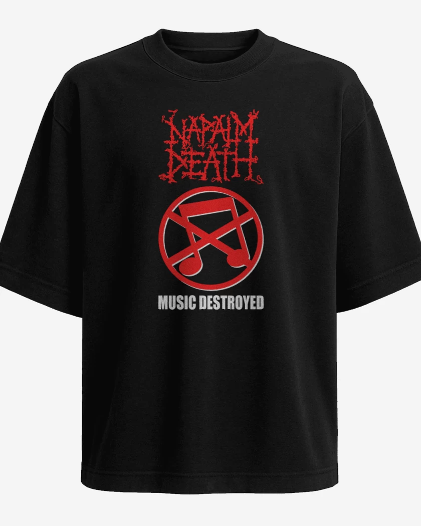 Polera Oversize Napalm Death Music Destroyed