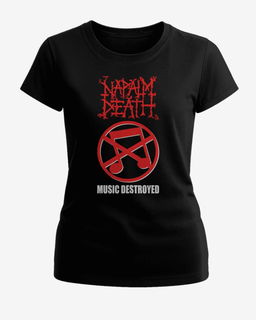 Polera de Mujer Negro de Napalm Death Music Destroyed