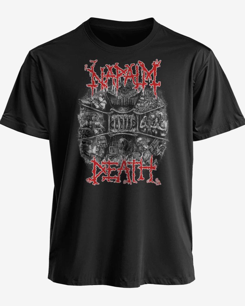Polera premium Negro de Napalm Death Change Your Life
