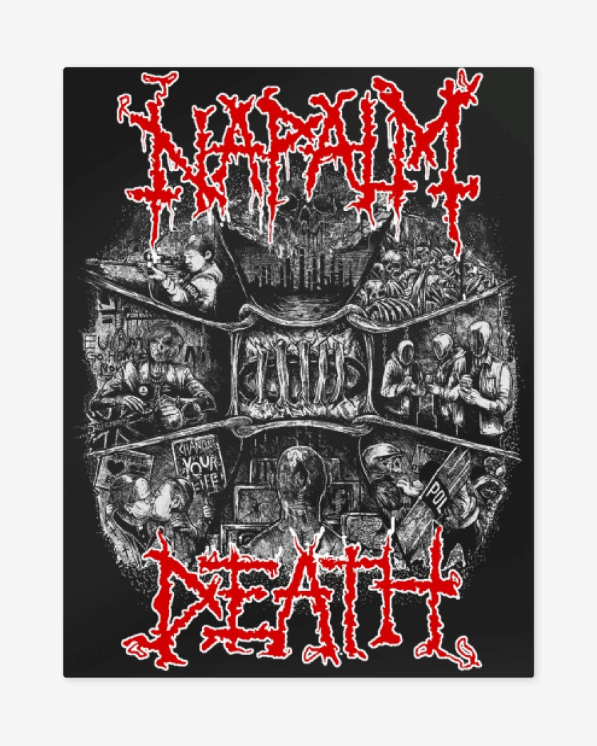 Print metalico Napalm Death Change Your Life