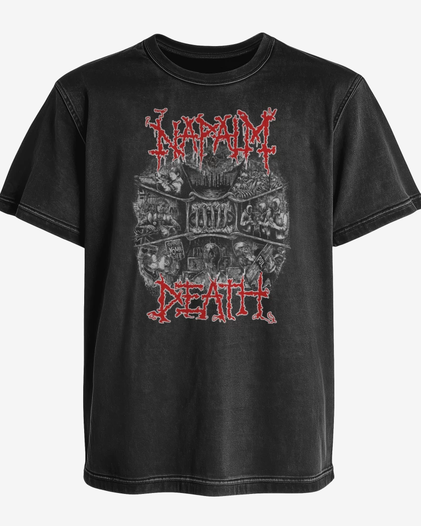 Polera desgastada Napalm Death Change Your Life