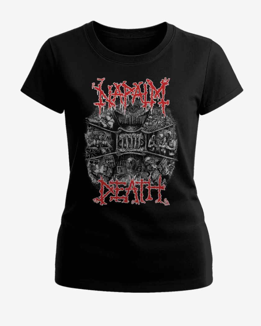 Polera de Mujer Negro de Napalm Death Change Your Life