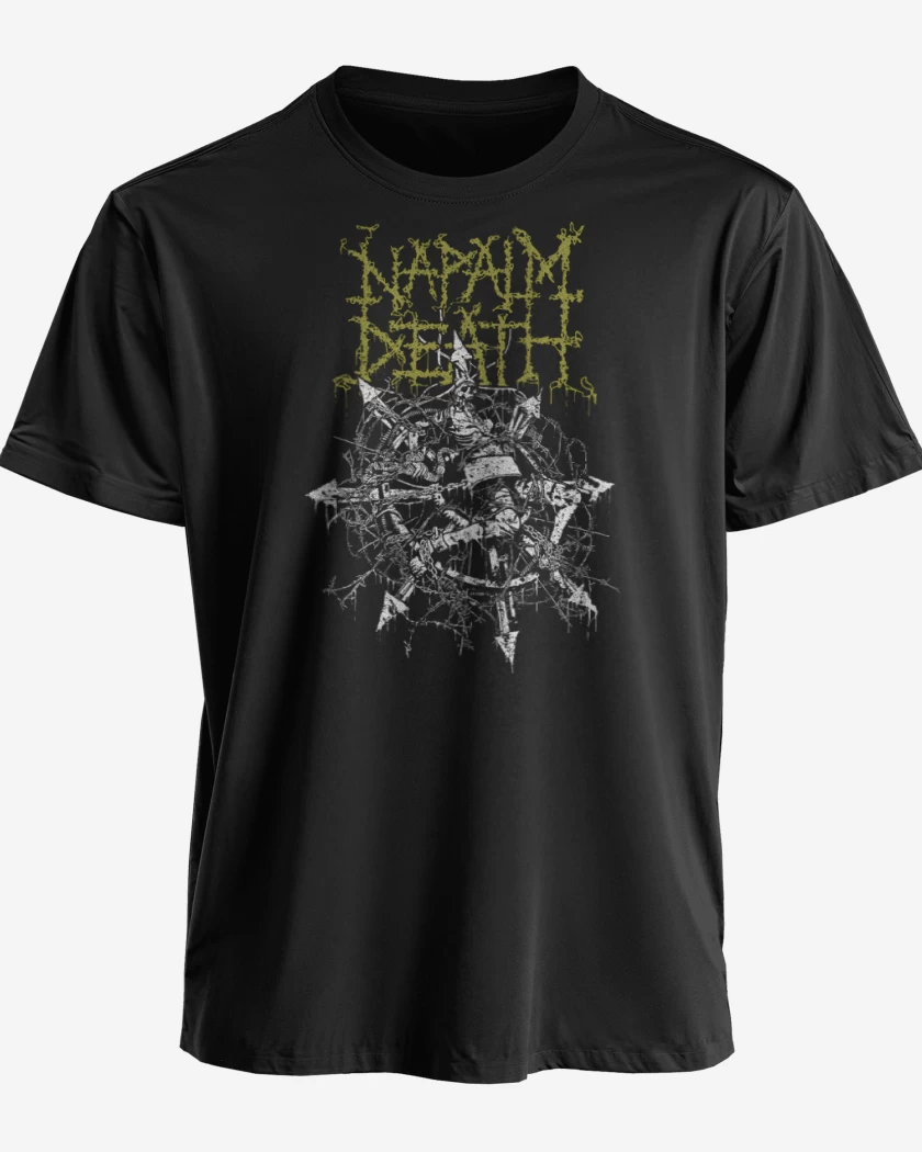 Polera premium Negro de Napalm Death Chaos 