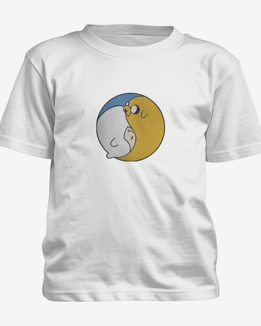 Polera de niño Blanco de Ying Yang hora de aventura