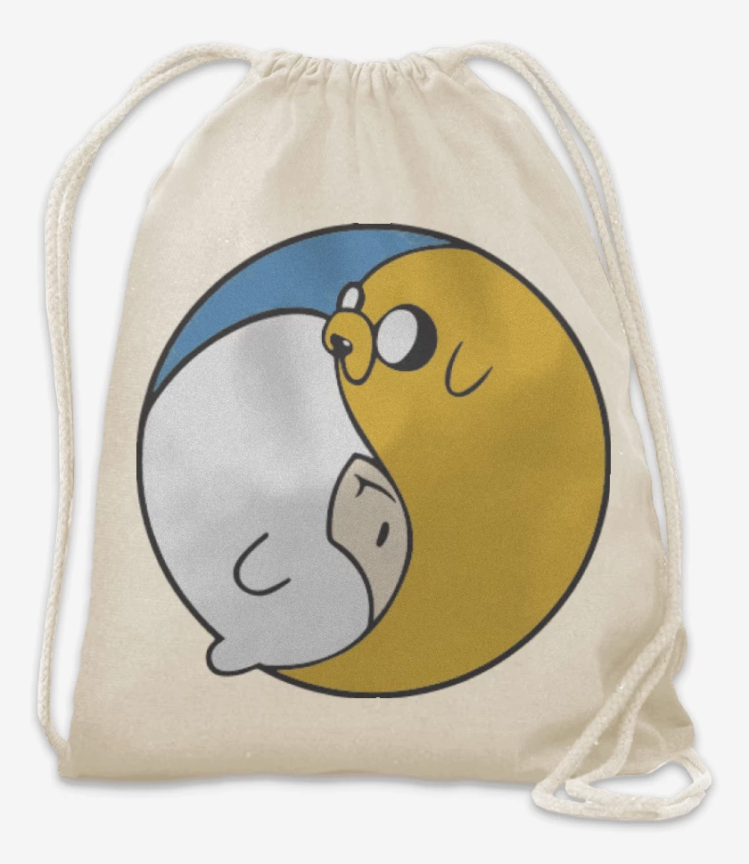 Mochila Blanco de Ying Yang hora de aventura