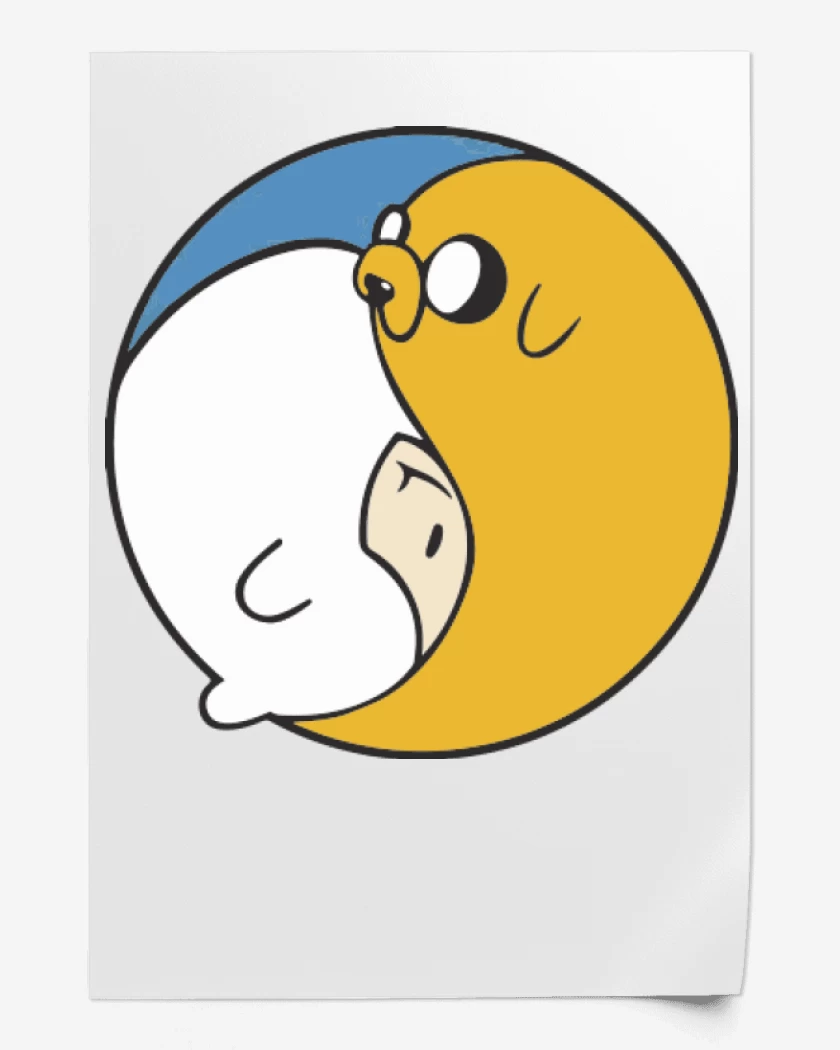 Print Blanco de Ying Yang hora de aventura