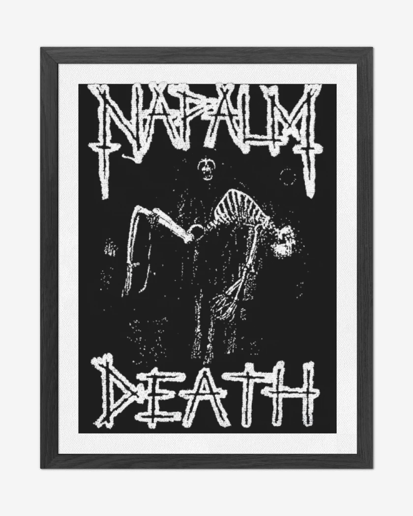 Cuadro decorativo Negro de Napalm Death Demo