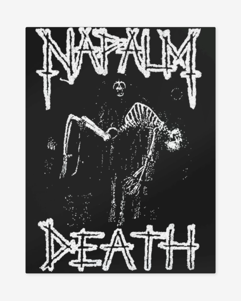 Print metalico Negro de Napalm Death Demo