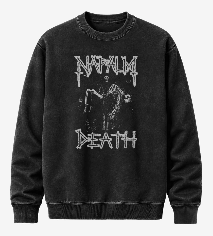 Poleron Polo Acid Wash Negro de Napalm Death Demo