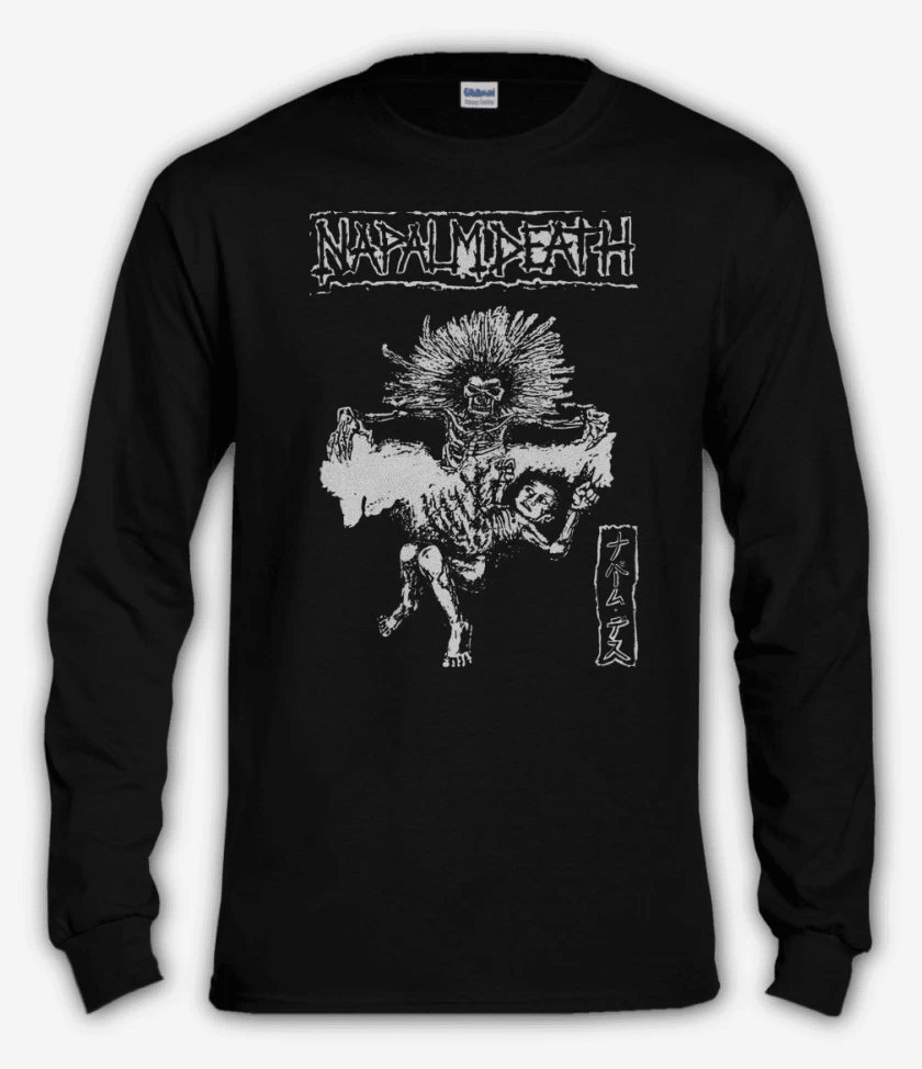 Polera manga larga Negro de Napalm Death JAPAN