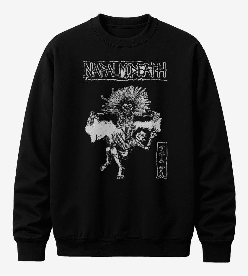 Poleron polo Negro de Napalm Death JAPAN