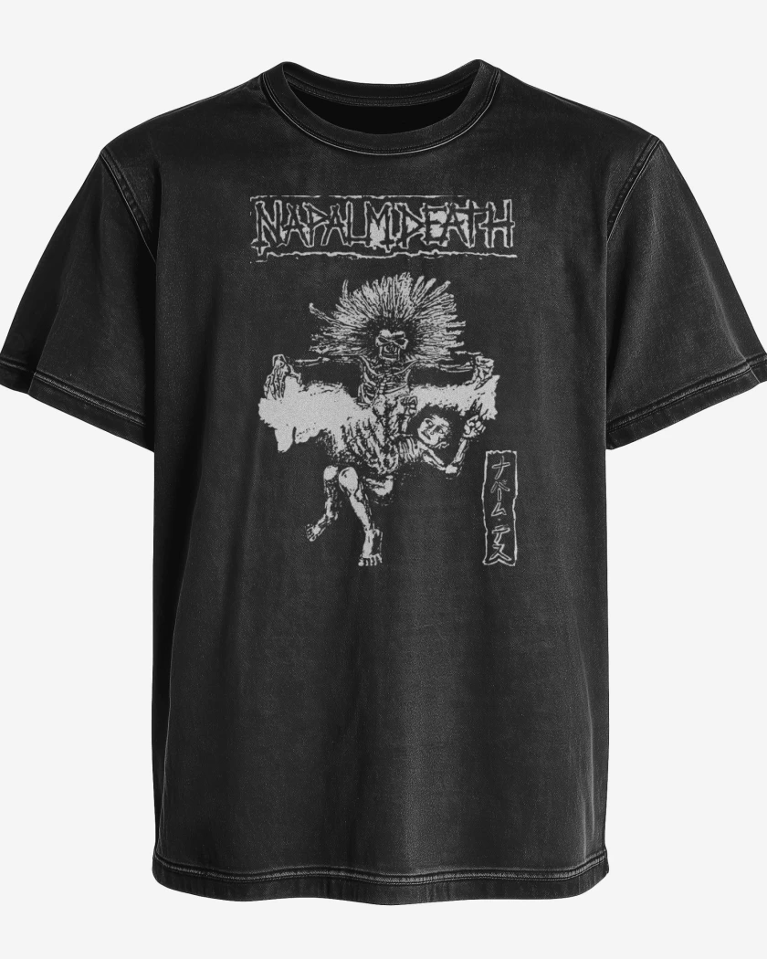 Polera desgastada Napalm Death JAPAN