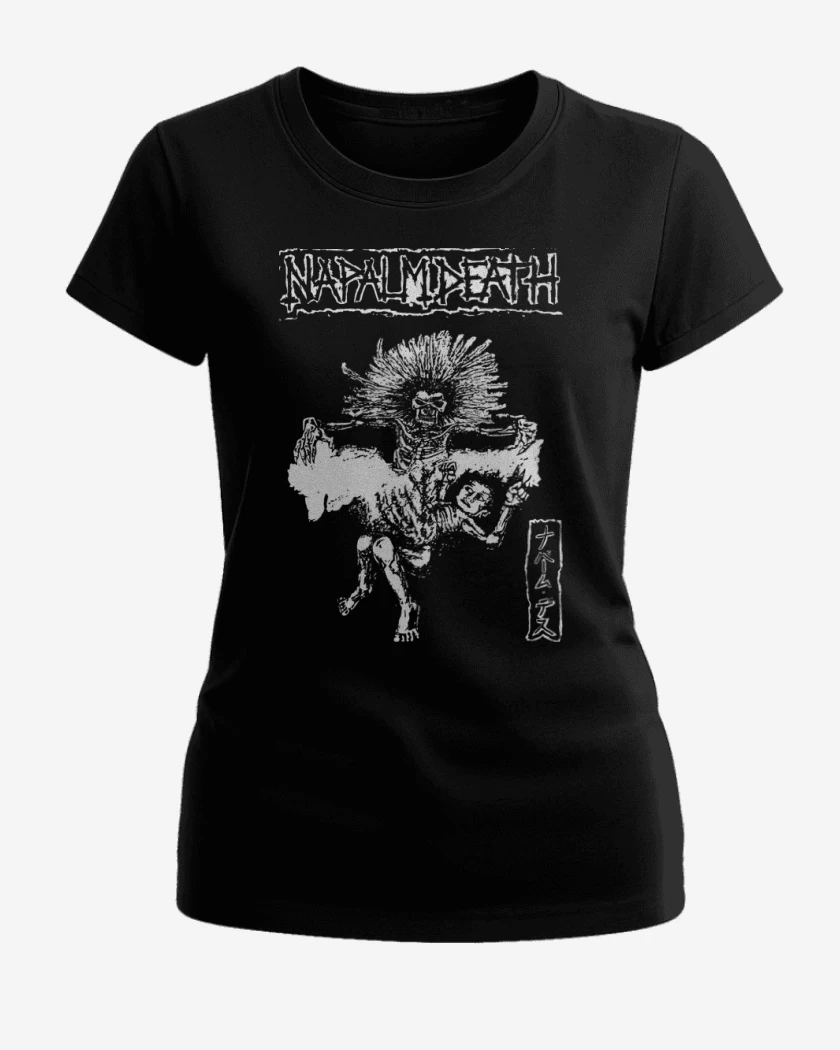 Polera de Mujer Negro de Napalm Death JAPAN